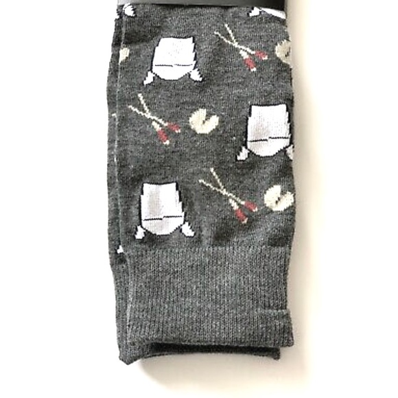 Novelty fun socks - Chinese take out - gray - Picture 2 of 5